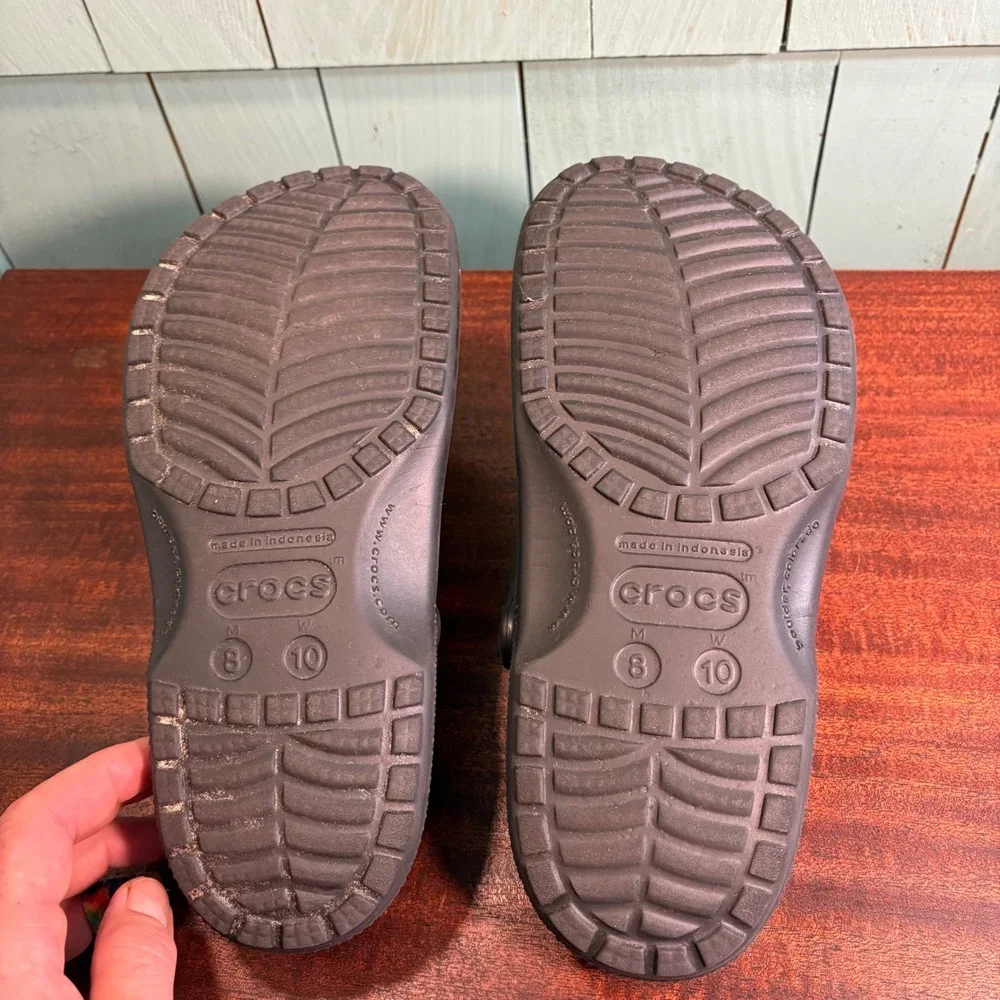 Crocs Classic Clogs Dark Brown Espresso Slip On Comfort Shoes Mens 8 Womens 10